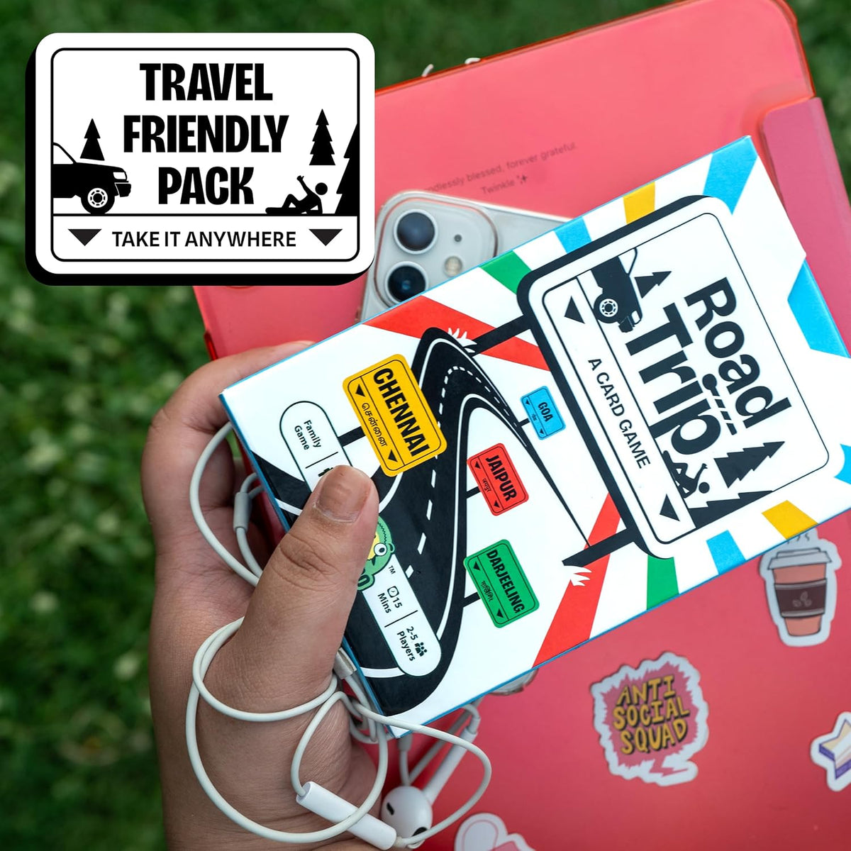 Road Trip Card Game for Kids, Adults & Families, Play at Parties, Picnics and Vacation Travel, Ages 7+, 2 to 5 Players, Perfect for Birthday, Return Gifts