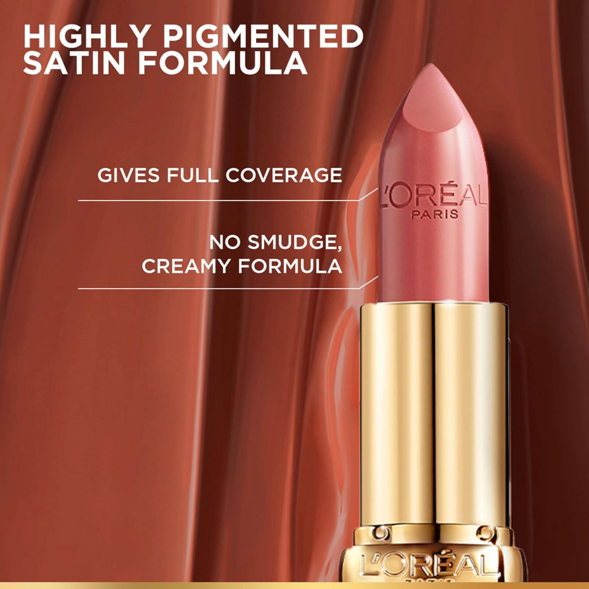L'Oreal Paris Color Riche Satin Lipstick 601 Worth It, 4 Gm 601 Worth It 4.5 g (Pack of 1)