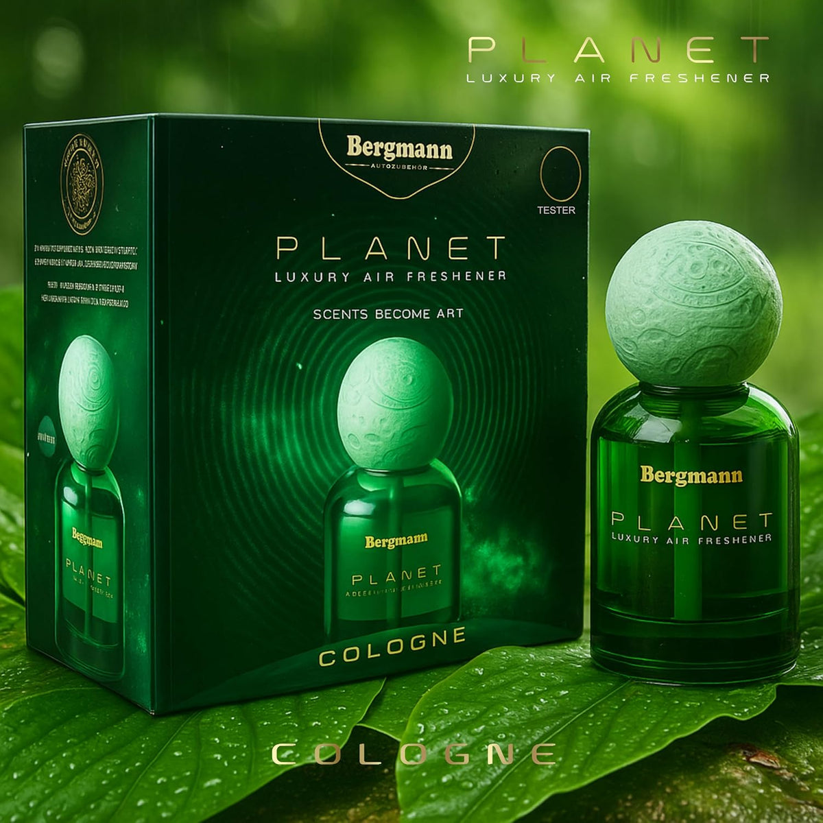 Bergmann Planet Luxury Car Perfume, Car Air Freshener, For Car & Home, Alcohol-free, Long-Lasting upto 90 days, COLOGNE, 110ml