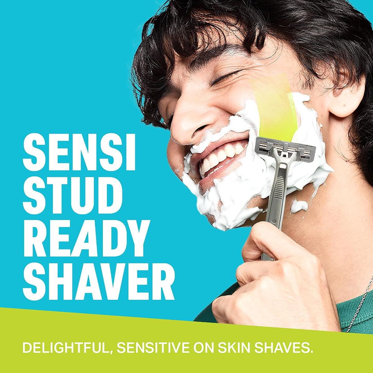Bombay Shaving Company Flexi Stud Razor | Pack Of 5 Blades green 1 count (Pack of 1)