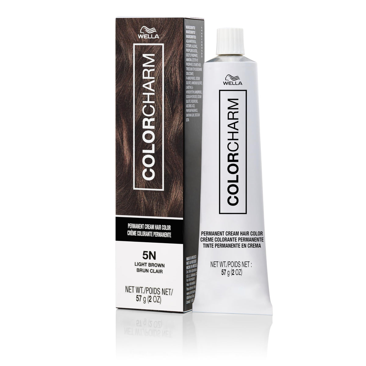 COLORCHARM Permanent Cream Hair Dye | Brown Hair Color | 100% Gray Coverage 5N Light Brown