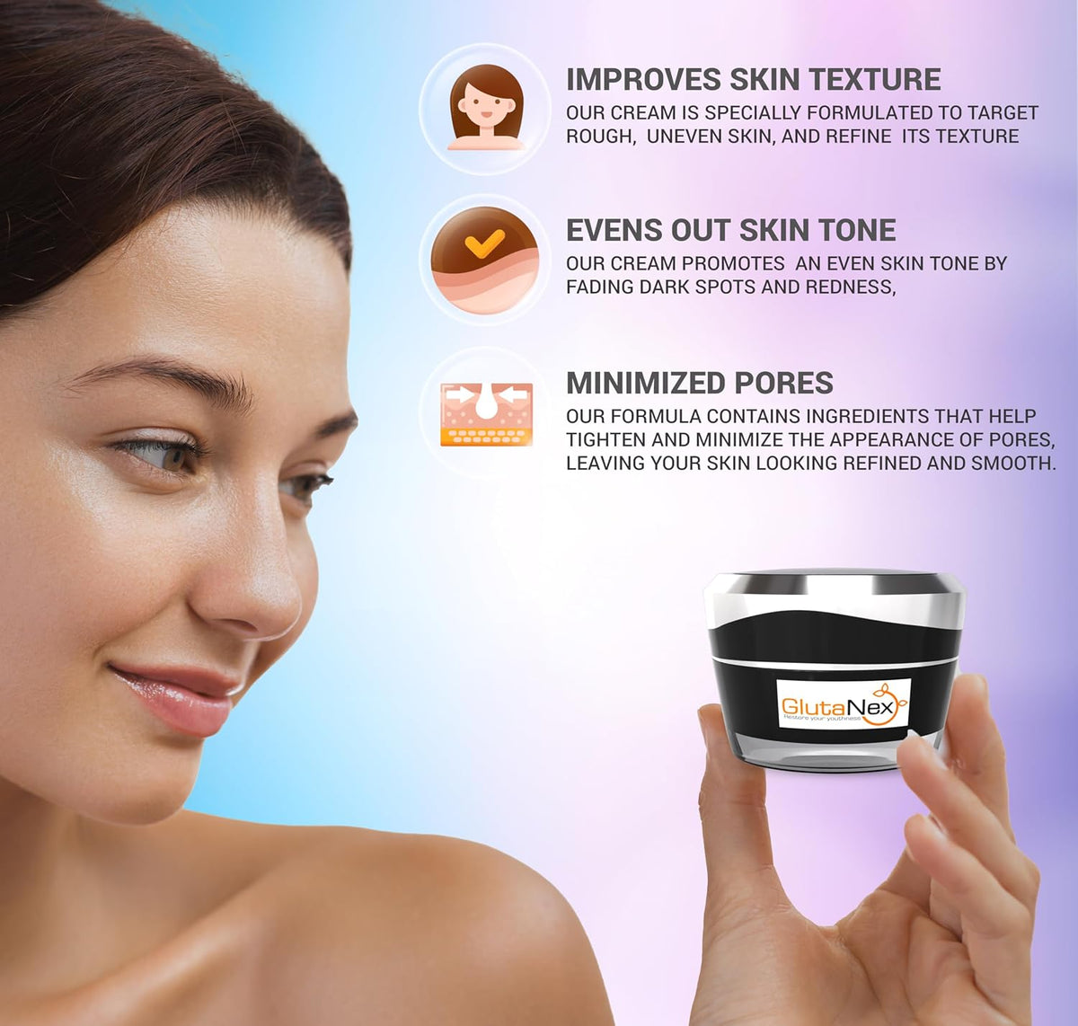 Glutanex Advanced Fairness Night Cream for Glowing Skin | Brightening & Even Skin Tone Face Cream | Helps Reduce the Appearance of Dark Spots & Pigmentation | N