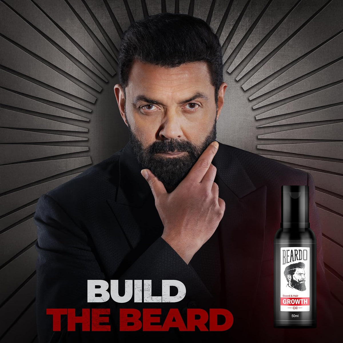 Beardo Beard and Hair Growth Oil - 50 ml for faster beard growth and thicker looking beard | Natural Actives Only | No Harmful Chemicals Beard Oil-50ml