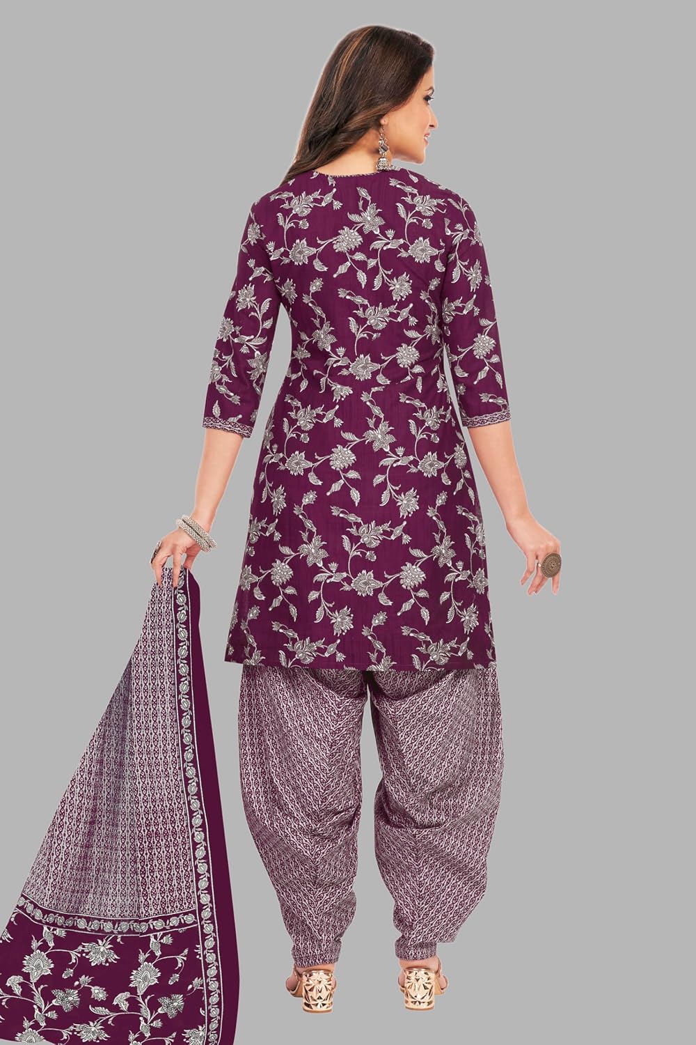 Miraan Cotton Printed Readymade Salwar Suit For Women (MIRAANSANRAN2195)