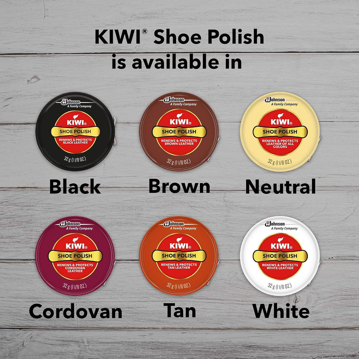 KIWI Shoe Polish, Black, 1 Metal Tin, 2.5 oz