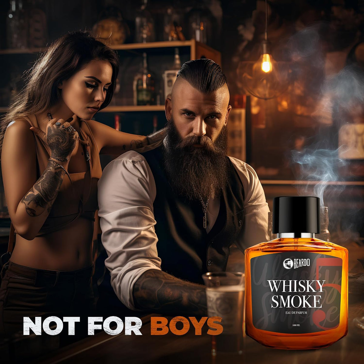 BEARDO Godfather & Whisky Smoke Perfume For Man,100ml X 2|Eau De Parfum|Premium Perfume | Strong Long Lasting Fragrance | Perfume for Men |Gift For Men| Boyfrie