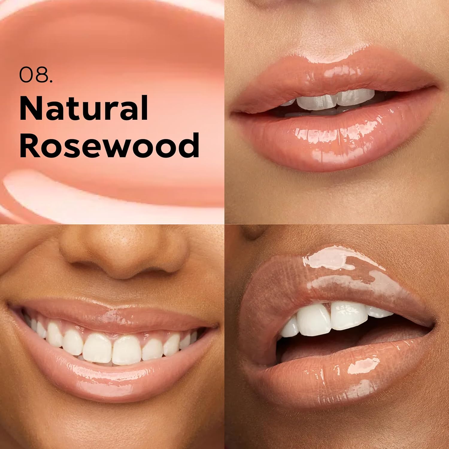 KIKO Milano 3D Hydra Lip Gloss – High Shine, Hydrating, Plumping, Non-Sticky, Moisturizing Lip Makeup Color:08 Natural Rosewood