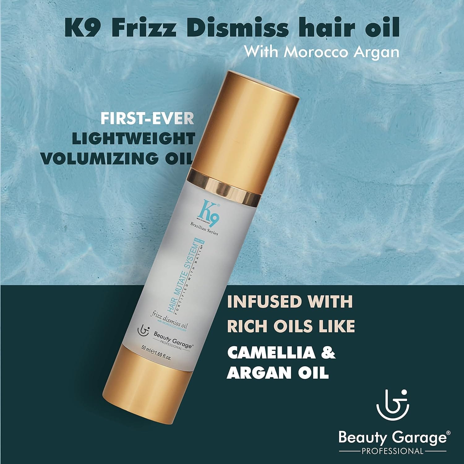 Beauty Garage - K9 Frizz Dismiss Hair Oil with Morocco Argan (50mL)