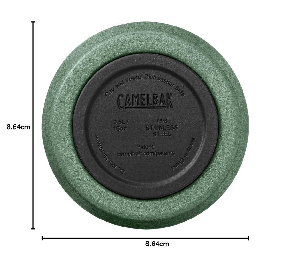 CamelBak Tumbler Stainless Steel Drinkware 16oz, Moss Green