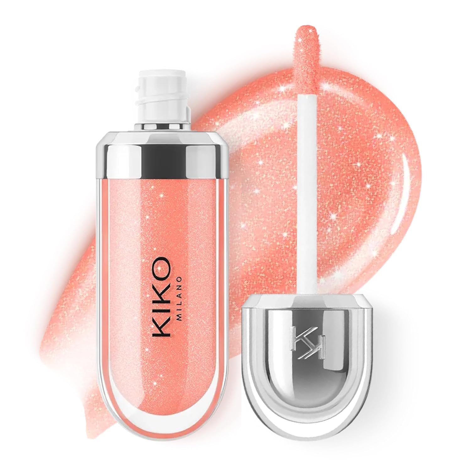 KIKO Milano 3D Hydra Lip Gloss – High Shine, Hydrating, Plumping, Non-Sticky, Moisturizing Lip Makeup Color:03 Pearly Apricot