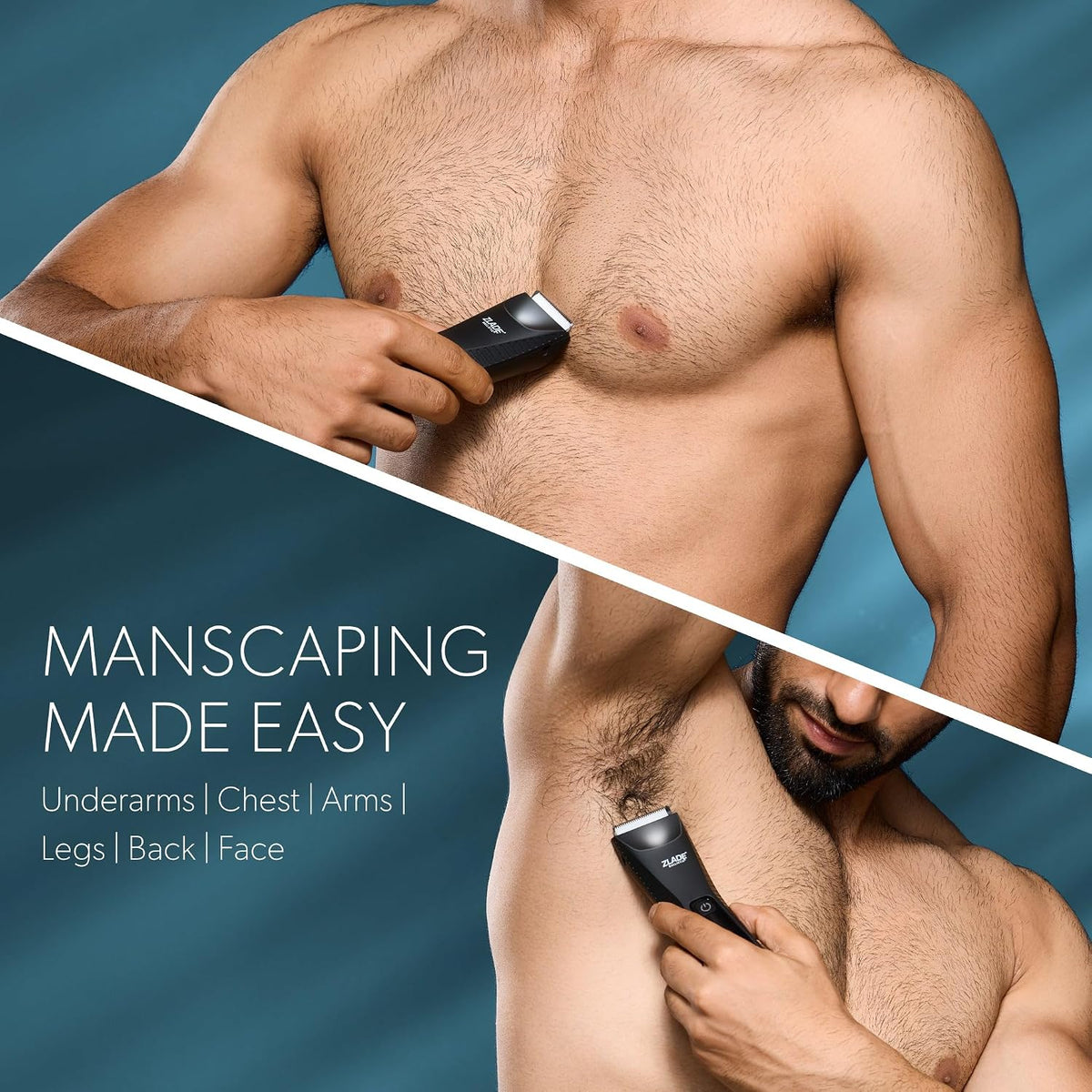 Zlade Ballistic Pro Full Body Trimmer for Men, Beard, Balls, Pubic Hair, Private Parts & Manscaping Groomer | IPX7 Waterproof, No Nicks or Cuts | 7000 RPM Motor