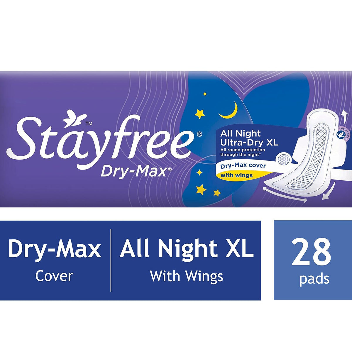 Stayfree Dry Max All Night Sanitary napkins (28 Count) & Stayfree Advanced XL All Night Sanitary napkins (28 Count)