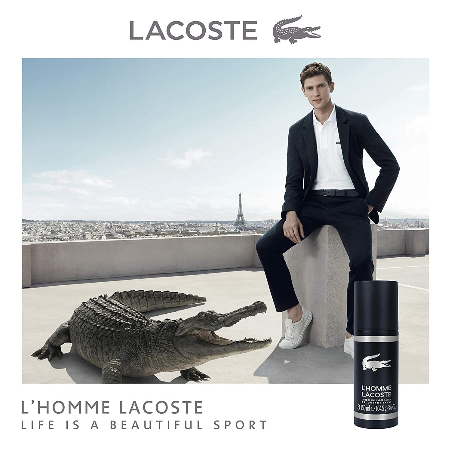 Lacoste L'Homme Deodorant Spray for Men - 150mL