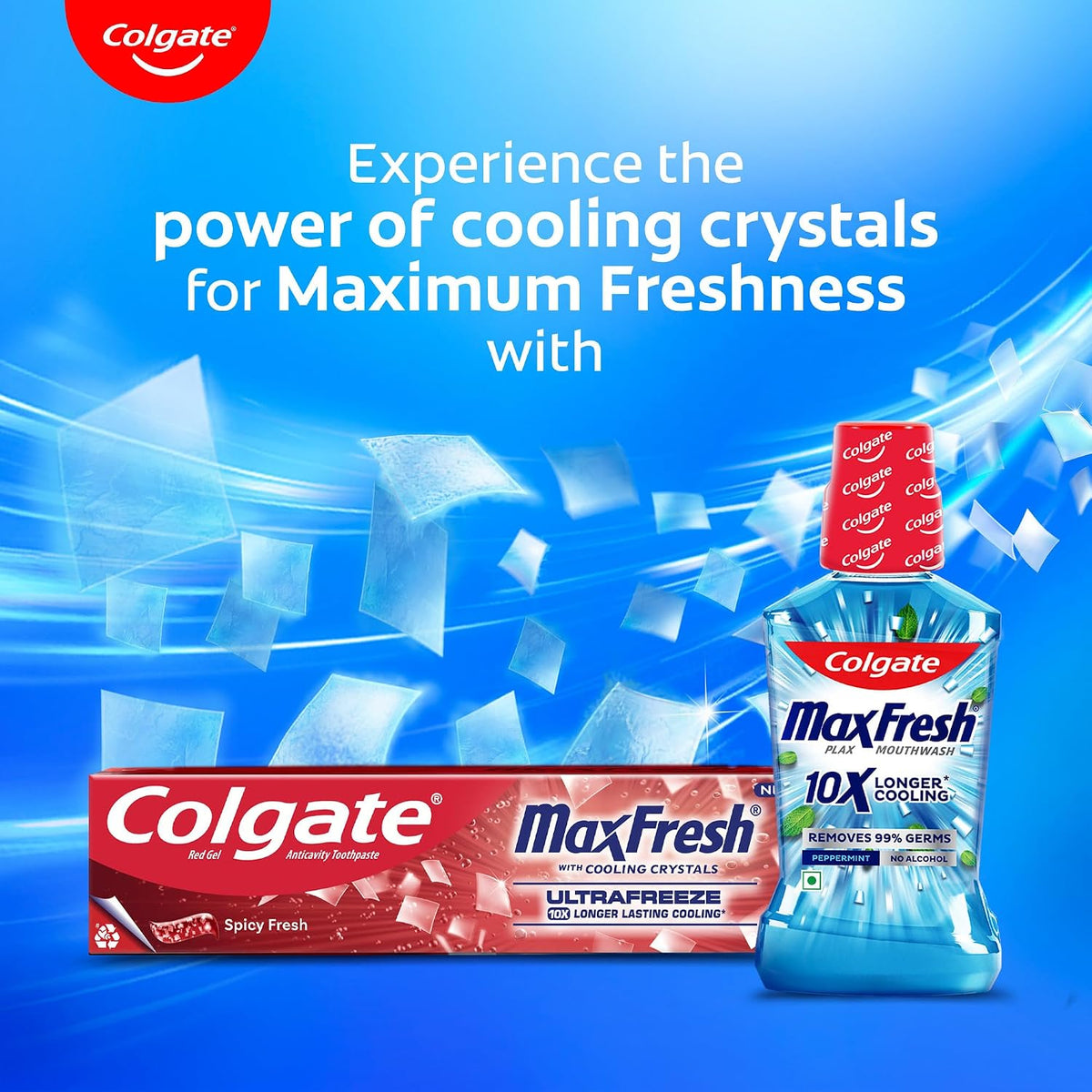 Colgate MaxFresh Toothpaste, Spicy Fresh Red Gel paste with Menthol for Super Fresh Breath, 600gm, Saver Pack