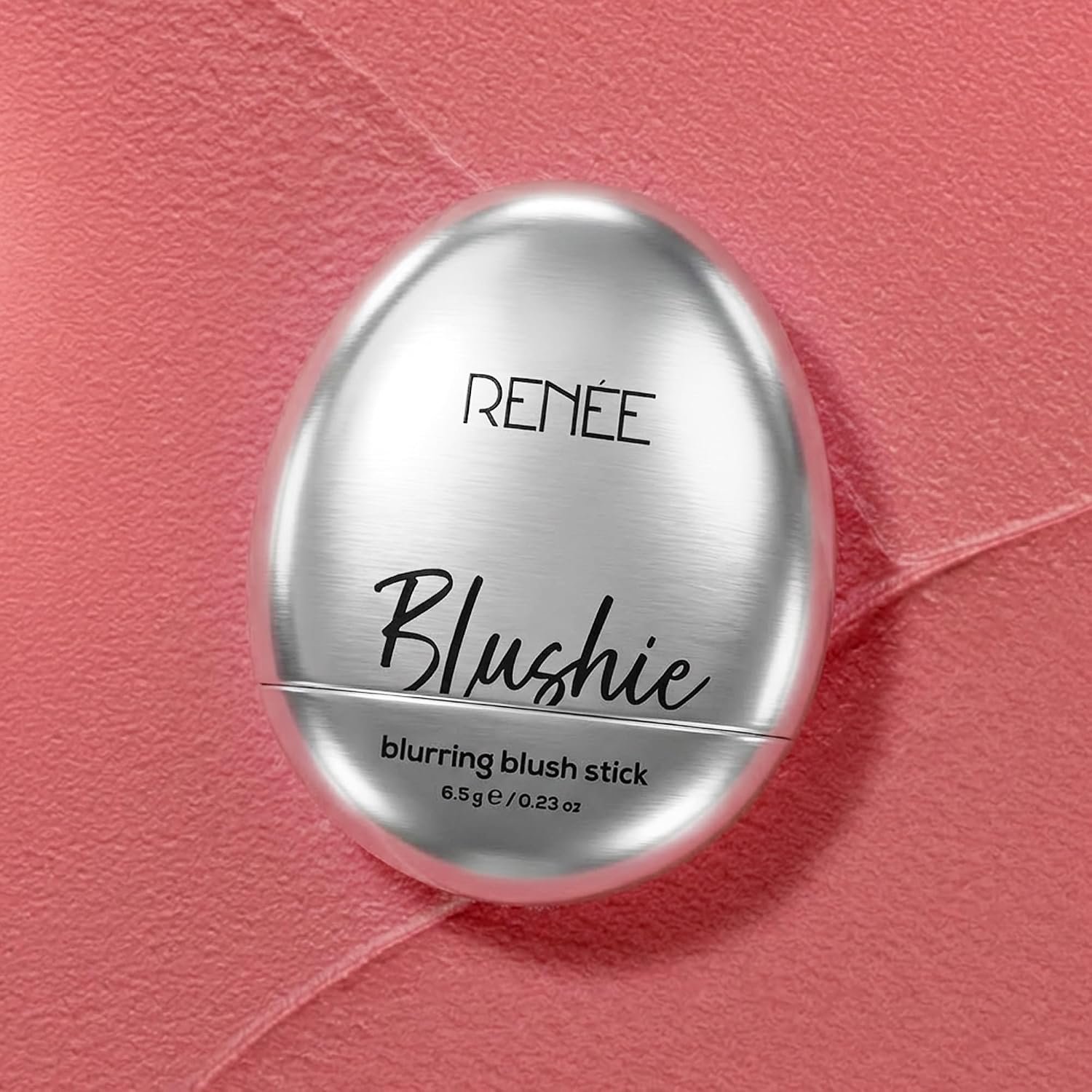 RENEE Blushie Blurring Blush Stick | Buildable Formula With Soft-Focus Matte Finish | Lightweight, Long-Lasting, Easily Blendable | With Hyaluronic Acid, Peptides & Vitamin E- Peachy Please | 6.5g