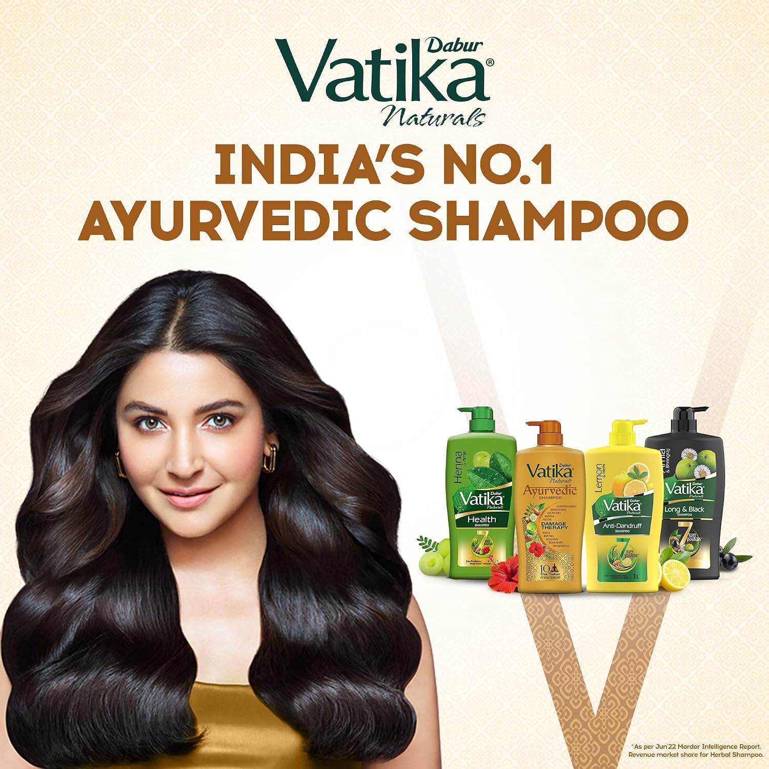 Dabur Vatika Ayurvedic Shampoo - 340 ml | Damage Therapy | With Power of 10 Ingredients for Solving 10 Hair Problems | No Parabens | For All Hair Types