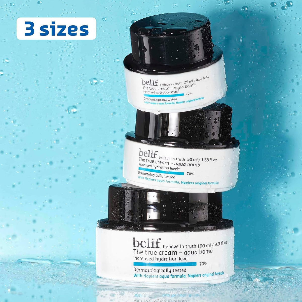 belif The True Cream Aqua Bomb | 48 hours long lasting Hydration | Ultra-Lightweight Gel-Cream Face Moisturizer | Hydrating Korean Skincare for Normal, Combinat