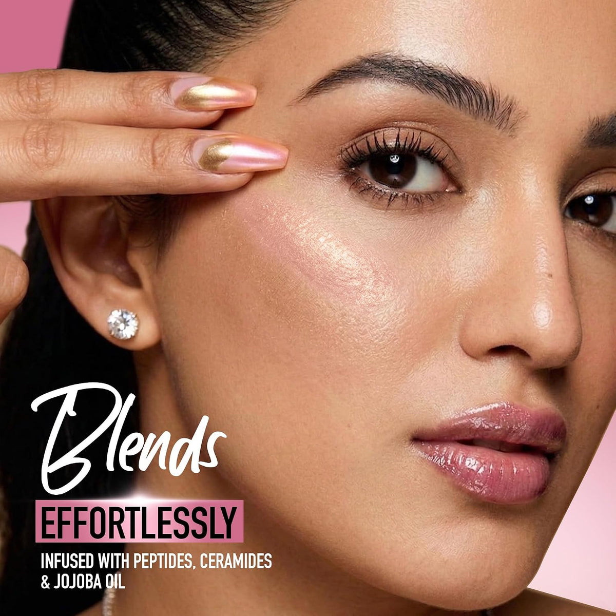 RENEE Yours Truly Strobe Cream for Face | 3 in 1 Highlighter Primer Moisturiser | Glow Cream, Lightweight, Non Sticky | Hydrating Dewy Skin Finish With Peptides