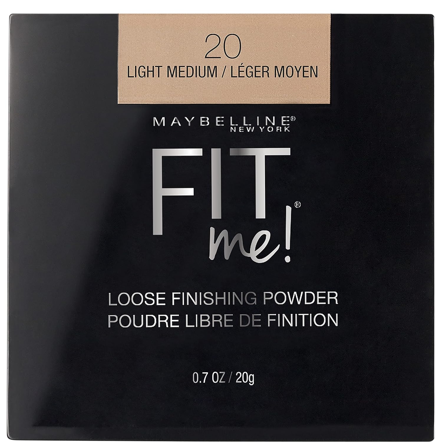 Maybelline New York Fit Me Loose Finish Powder, Silky and Lightweight, Natural-looking skin, Quick blendable skin-friendly flawless makeup Loose Powder - 20 Light Medium|20 grams