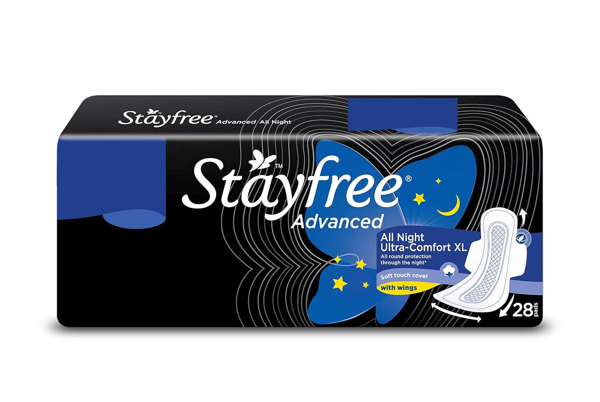 Stayfree Dry Max All Night Sanitary napkins (28 Count) & Stayfree Advanced XL All Night Sanitary napkins (28 Count)