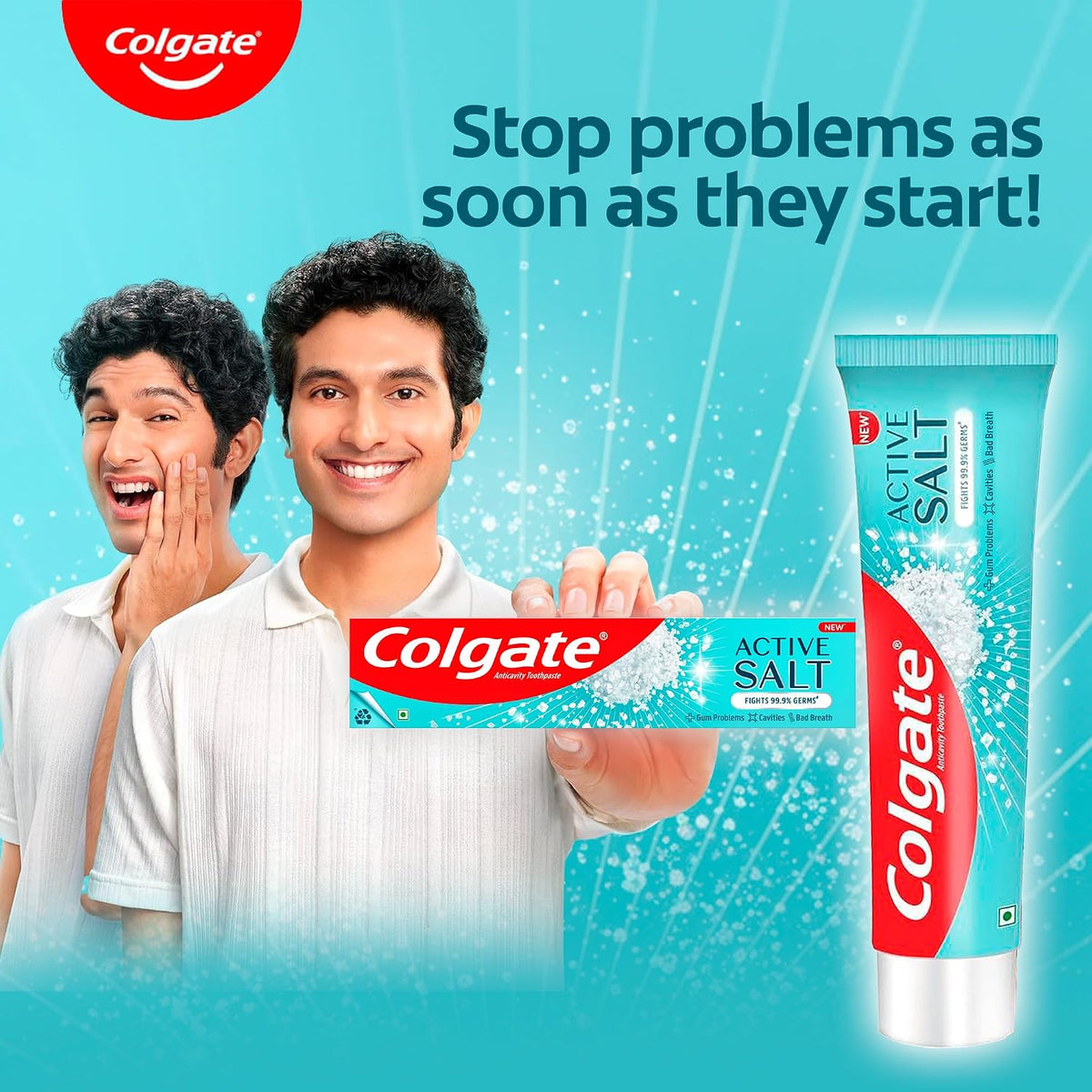 Colgate Active Salt Toothpaste, Germ Fighting Gum Care Toothpaste, 200g 200 g (Pack of 1) Toothpaste