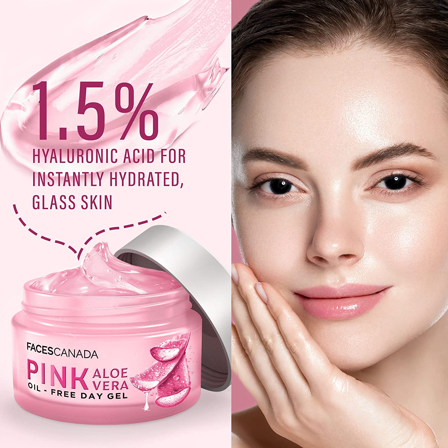 FACES CANADA - Pink Aloe Vera Oil-Free Day Gel (50g)
