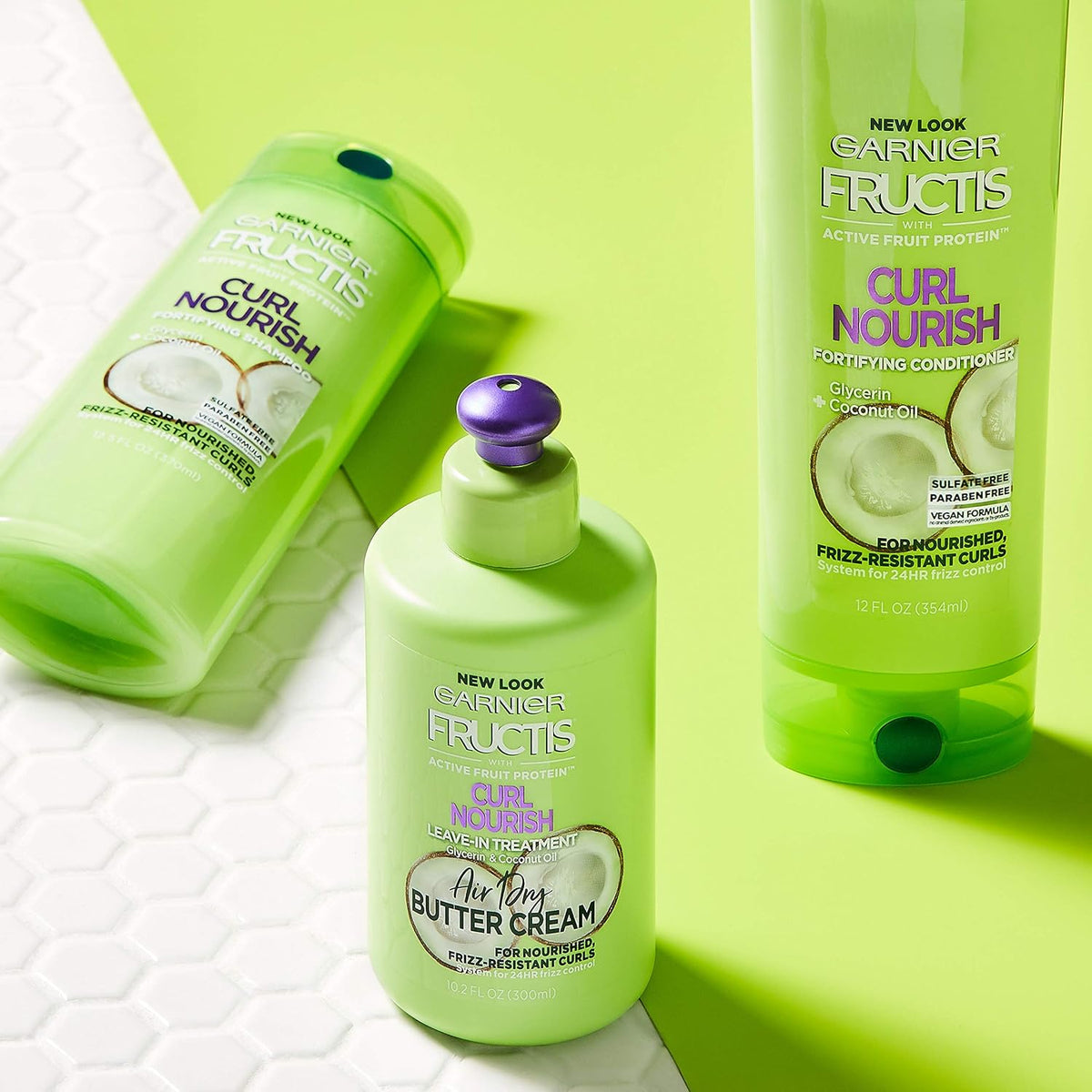 Garnier Hair Care Fructis Triple Nutrition Curl Nourish Conditioner, 12 Fl Oz