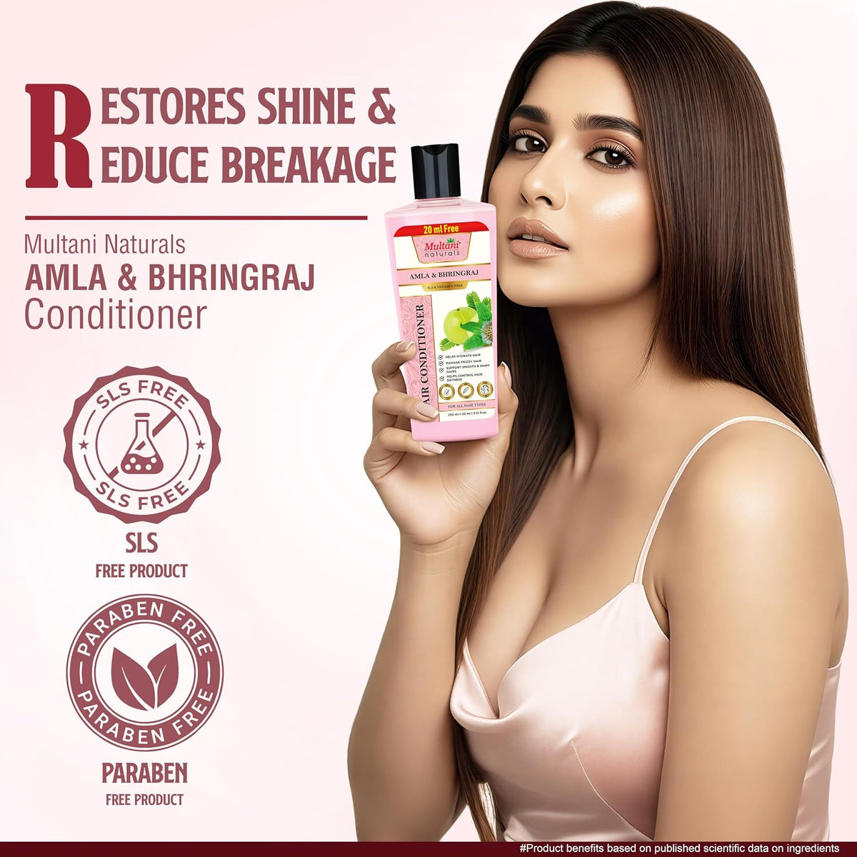 Multani Naturals Amla & Bhringraj Shampoo 270 ml + Conditioner 270 ml Combo | Ayurvedic Hair Care for Stronger, Shinier Hair | Helps Reduce Breakage & Dandruff