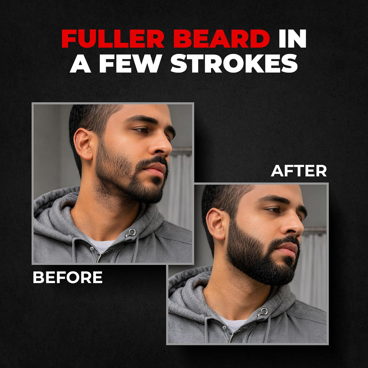 Beardo Black Magic Beard Precision Pen | Instantly Covers Patchy Beard | Hair-Like Precision Strokes | Natural Beard Filler Pen | Waterproof, Smudge-Proof & Lon