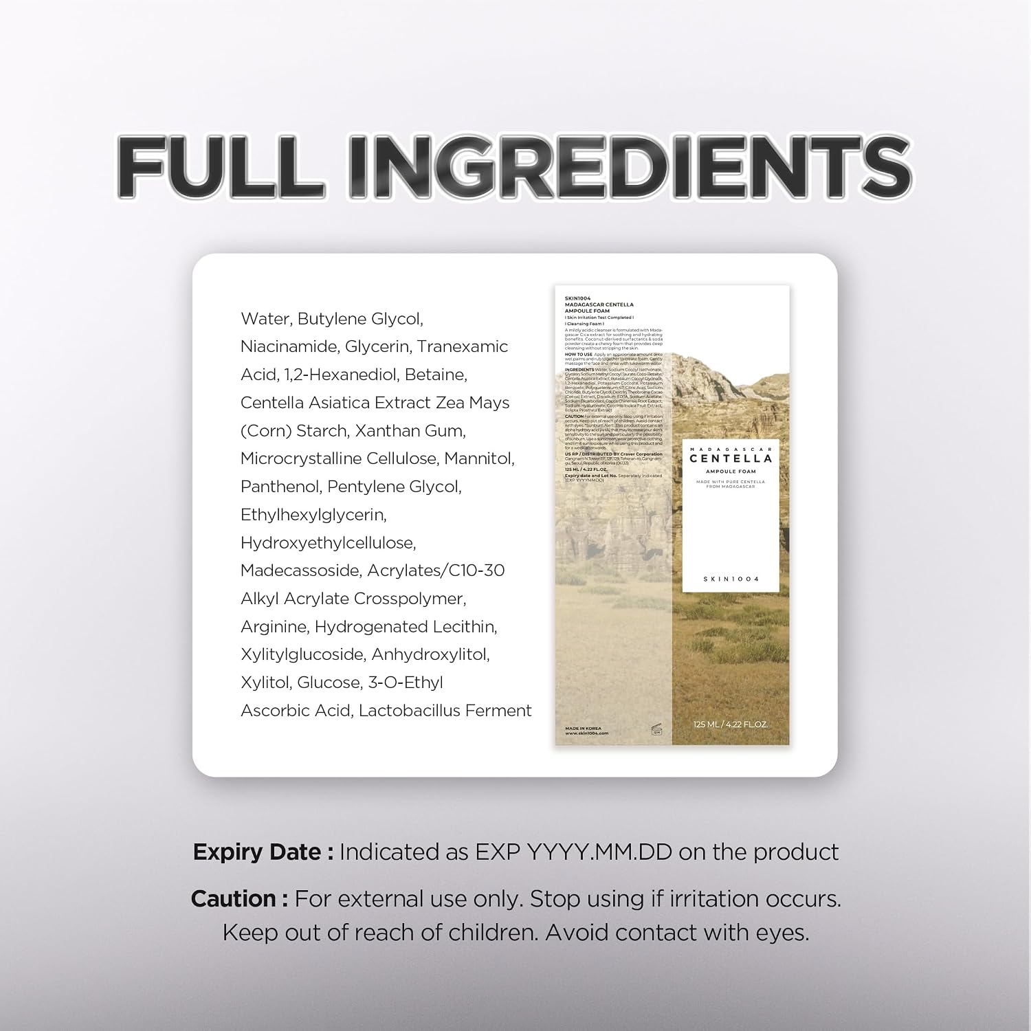 SKIN1004 Madagascar Centella Tone Brightening Capsule Ampoule | Calming Moisturizing Brightening | Sensitive Skin