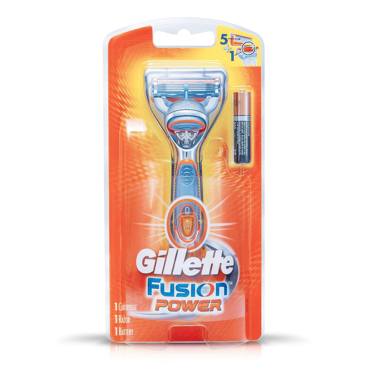 Gillette Men Fusion Power Shaving Razor & Fusion Power Shaving Razor Blades - 8 Pieces (Save Upto 23%) Combo