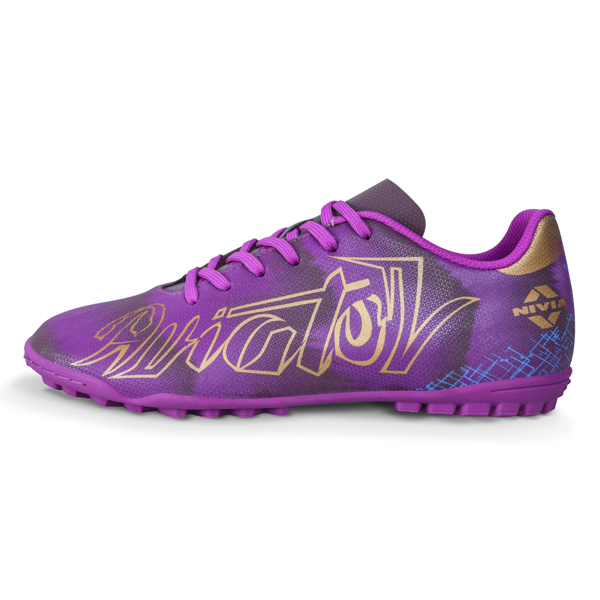 Nivia Aviator 3.0 Turf Shoe for Men with PVC Synthetic Leather and Die Cut Lightweight Insole Provides More Comfort and Grip/High Shear Strength TPU Sole 5 UK
