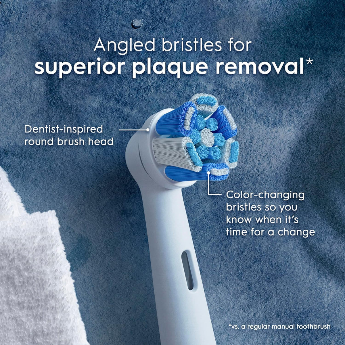 Oral B ORIGINAL iO Electric Toothbrush Ultimate Clean White Replacement Brush Heads, Tuft-in-Tuft Bristle Technology, Pack of 2 Refills, For professional cleani