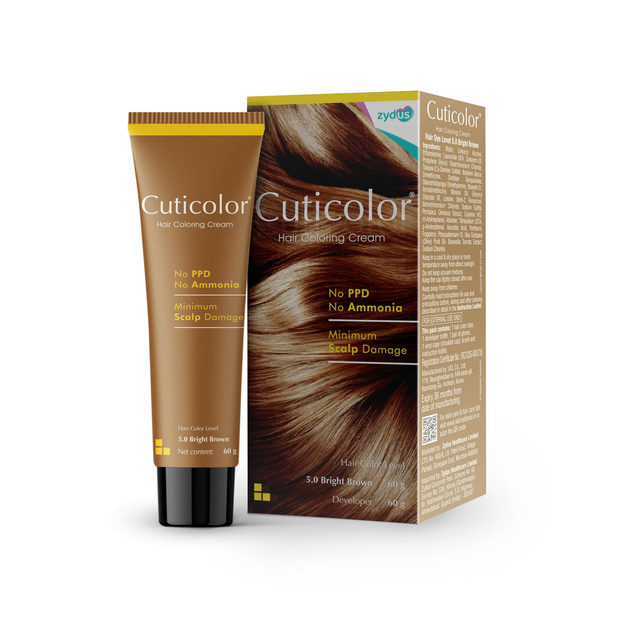 Cuticolor Permanent Hair Color Cream|#1 Dr Prescribed|For Sensitive Skin|Eco Mechanism For Preserving Scalp Health|Enriched With Portulaca & Boseivela Extracts