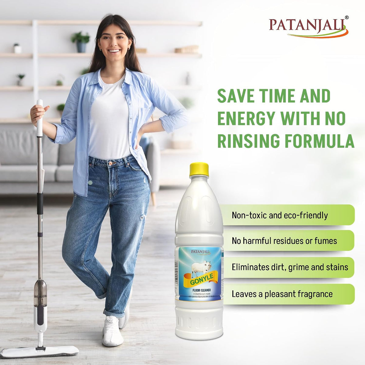 Patanjali Gonyle Floor Cleaner 1L 1 l (Pack of 1)