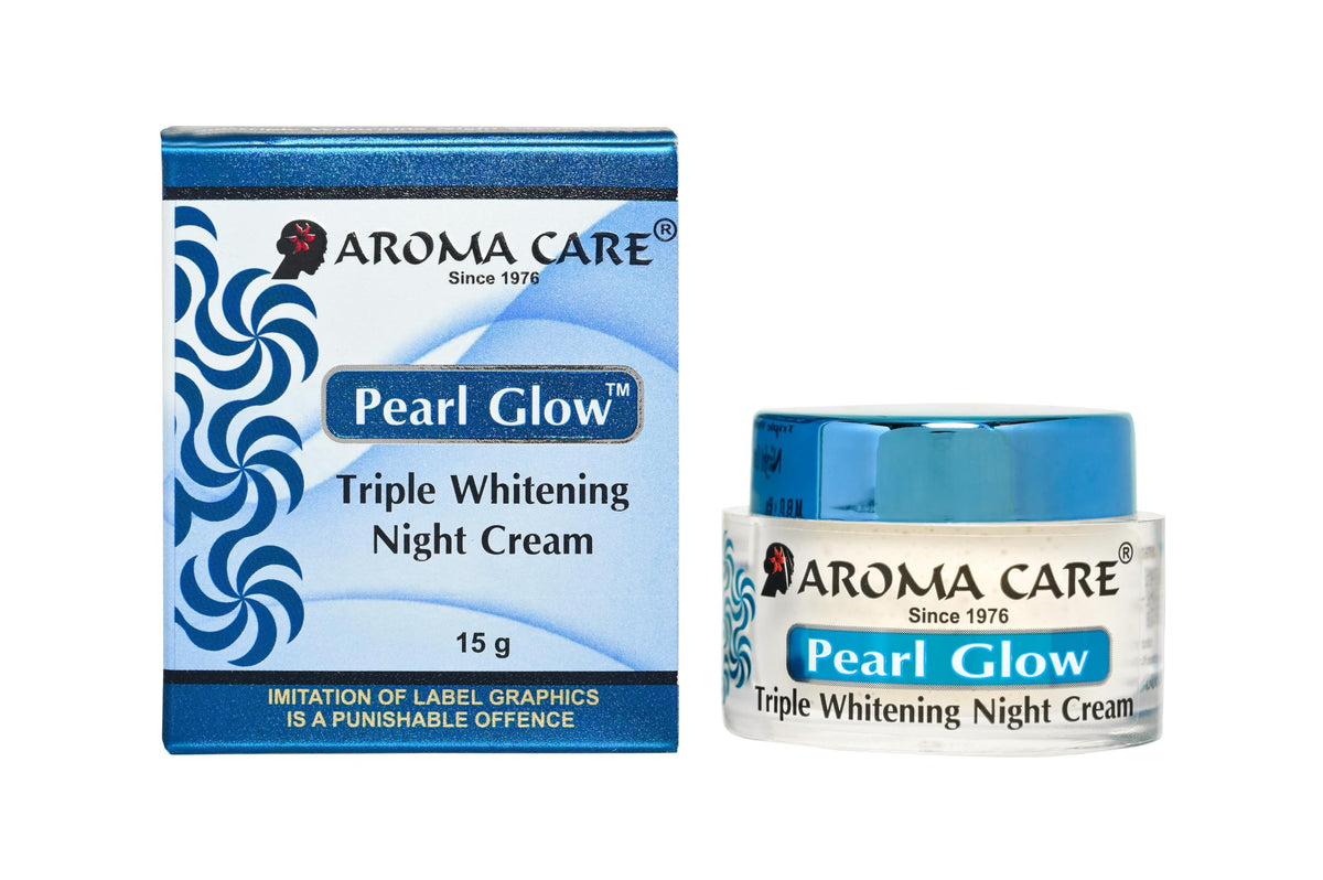 Aroma Care Pearl Glow Night Cream, 15g – Brightening & Deep Moisturizing Formula with Alpha Arbutin 15 g (Pack of 1)