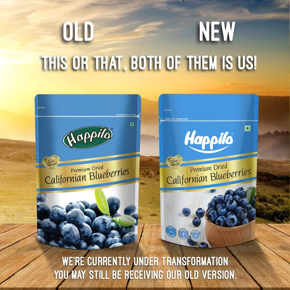 Happilo Premium Dried Californian Blueberries 150 g (Pack of 1) | Rich in Calcium and Vitamin K | Non-GMO & No Preservatives | Ideal For Snacking
