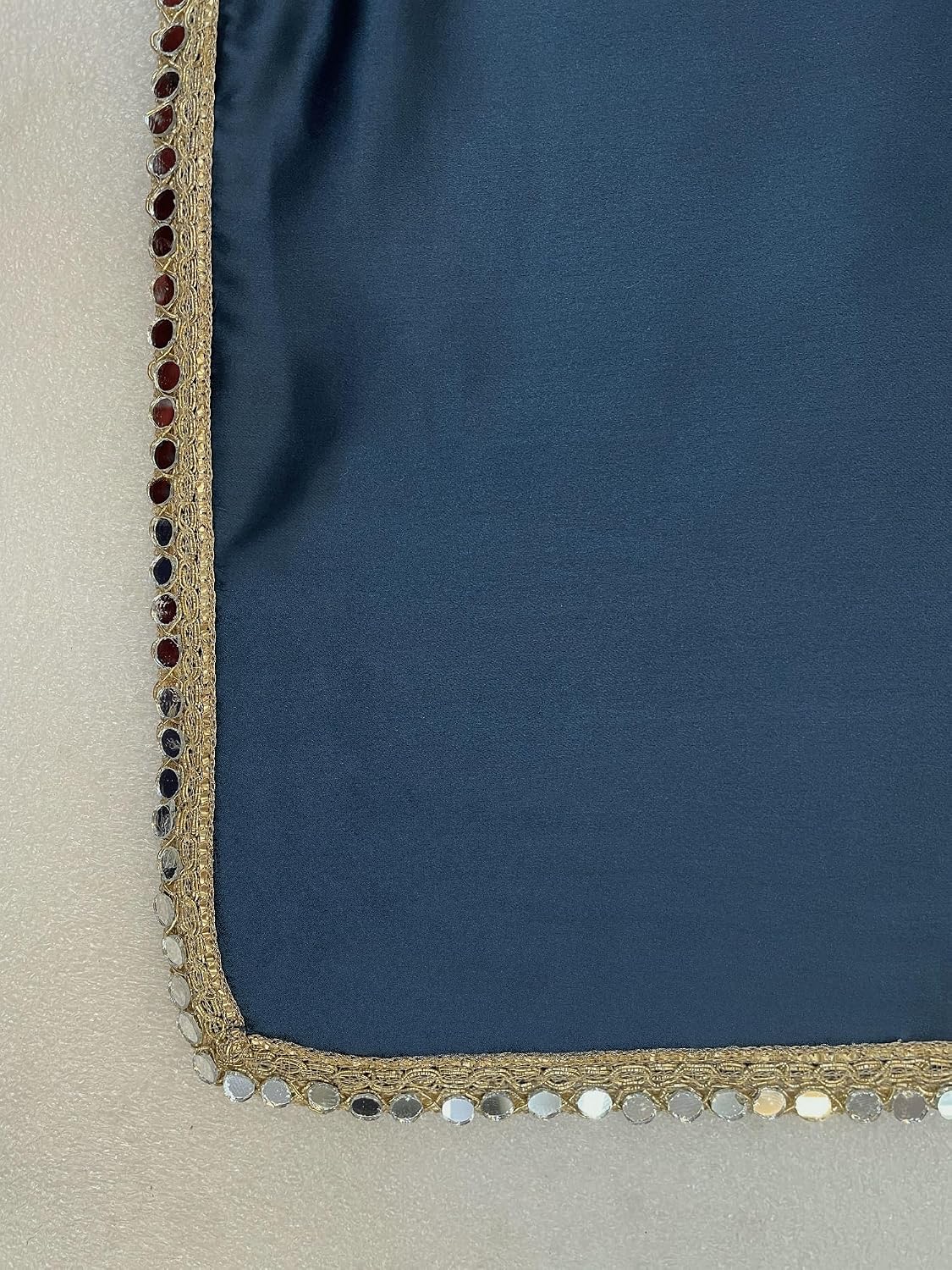 1 Minute Silk Satin Pre-Pleated Saree Ready to Wear with Unstitched Blouse Royal Blue One Size