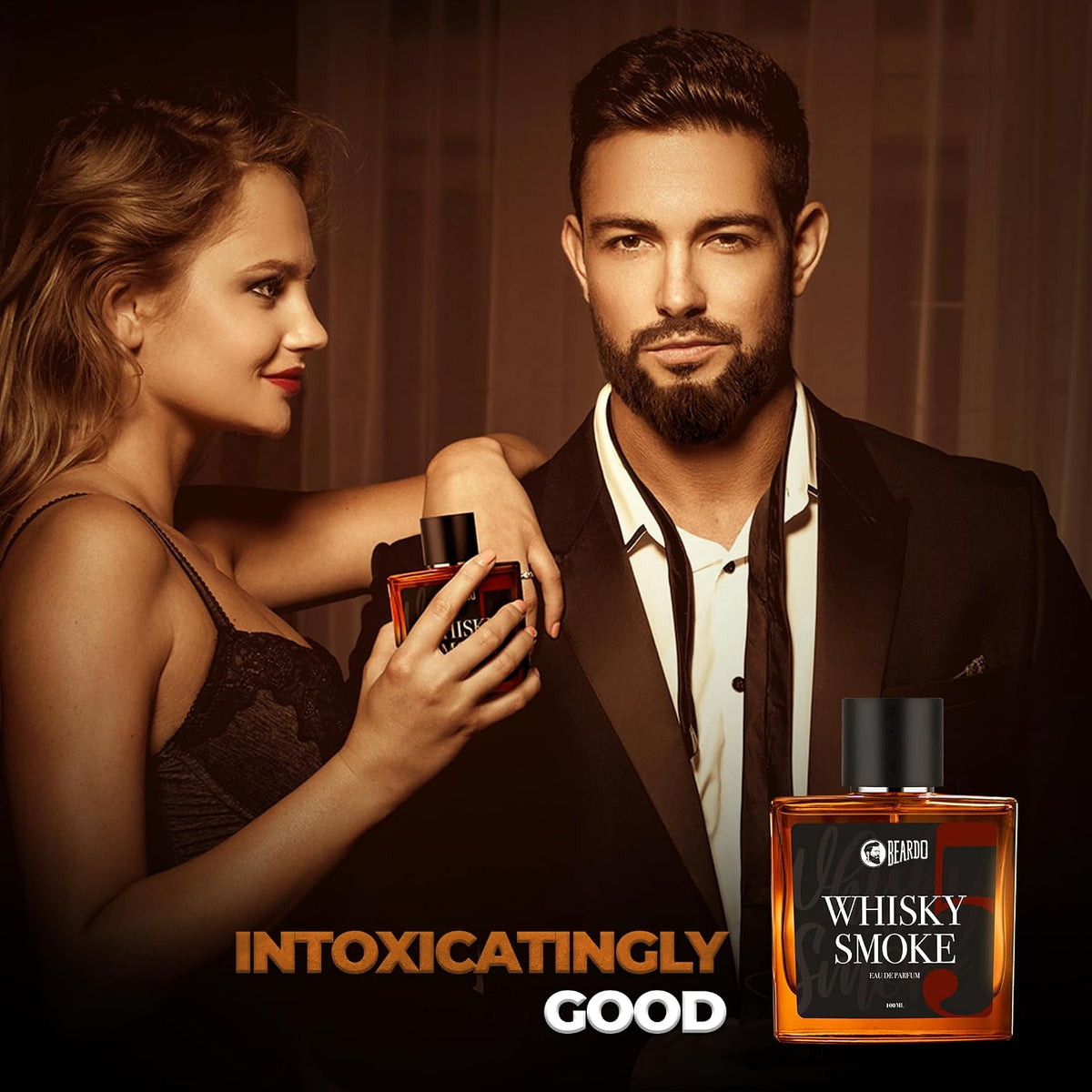 BEARDO Godfather & Whisky Smoke Perfume For Man,100ml X 2|Eau De Parfum|Premium Perfume | Strong Long Lasting Fragrance | Perfume for Men |Gift For Men| Boyfrie