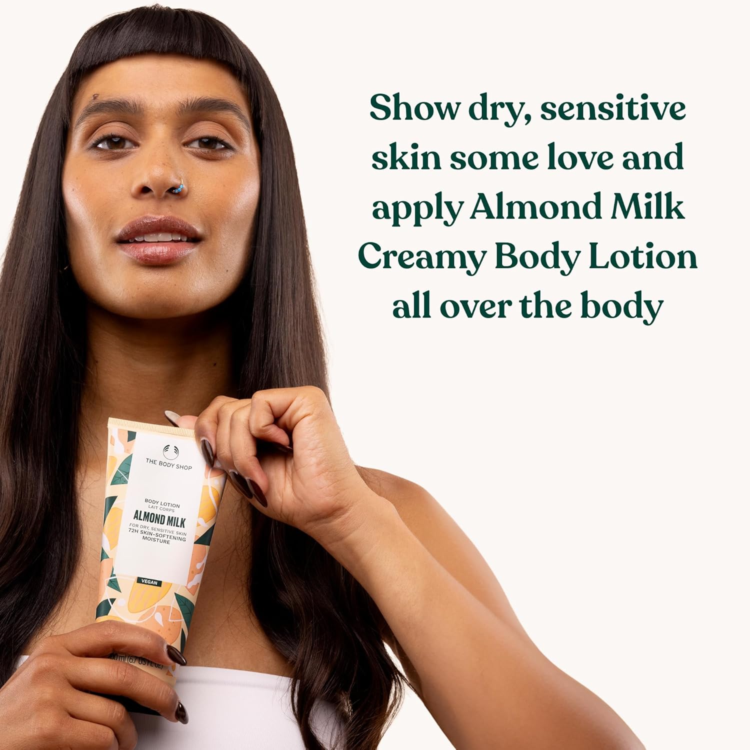 The Body Shop Almond Milk and Honey Body Lotion – Hydrating & Moisturizing Skincare for Dry and Sensitive Skin – Hypoallergenic – 6.7 oz