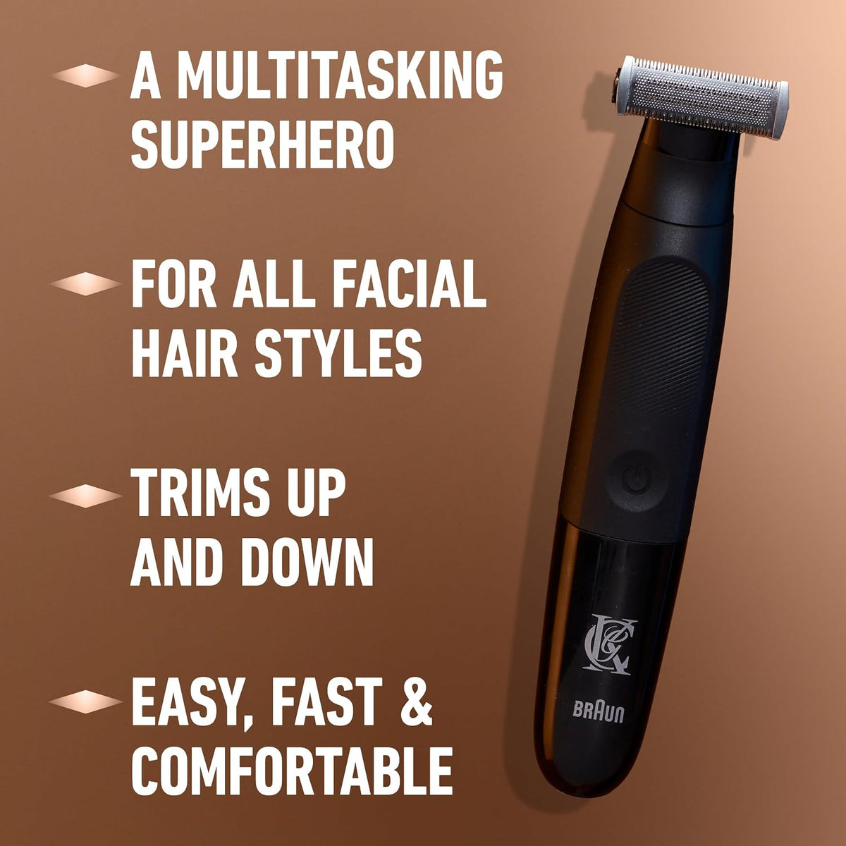 King C. Gillette Beard Trimmer for Men, Includes 1 Cordless Style Master Trimmer with One 4D Blade and 3 Interchangeable Combs, Waterproof, Black