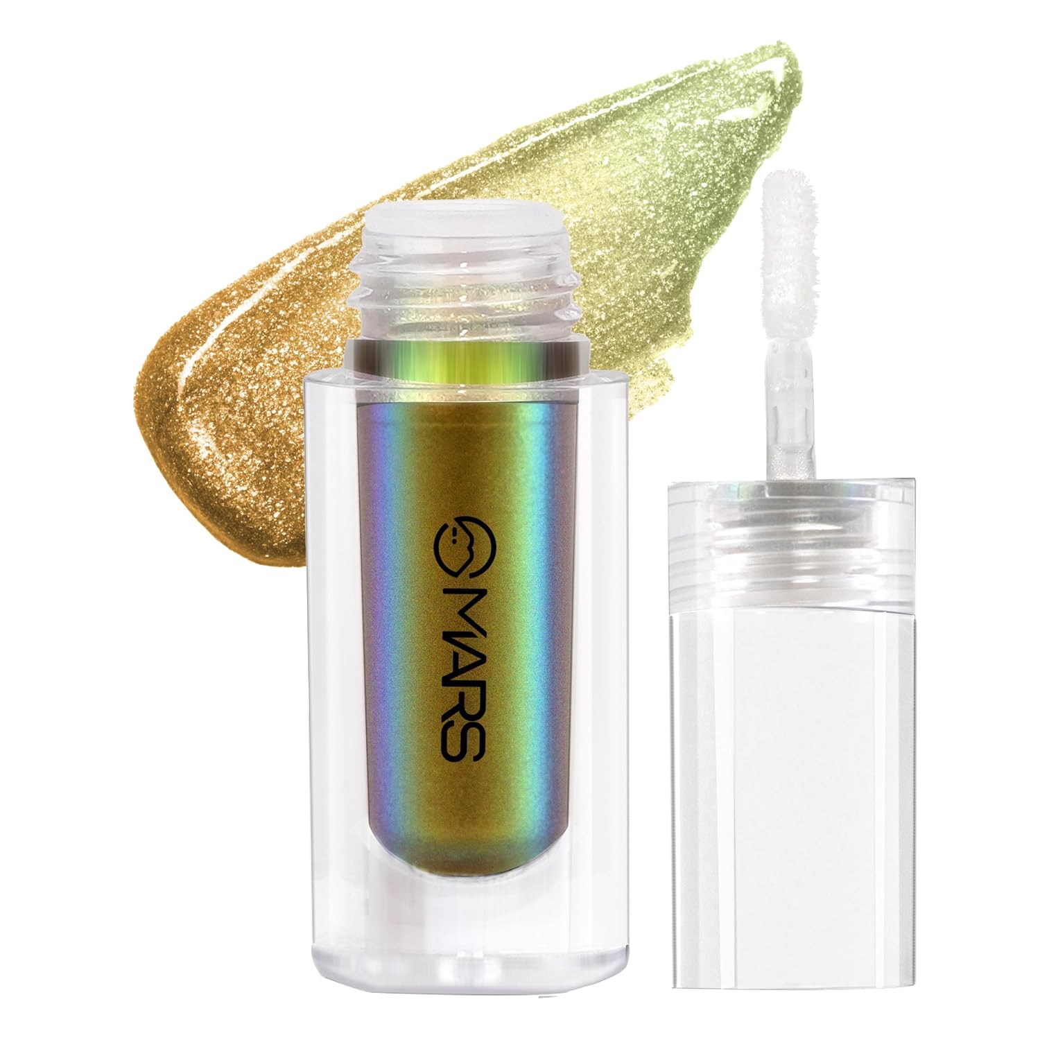 MARS Northern Lights Liquid Eyeshadow With Dual-Tone Chrome Effect | Liquid Shimmer | One Swipe Pigmentation | Smudge Proof | Light Weight Formula (1.8ml) (01-Scottish Serenity)