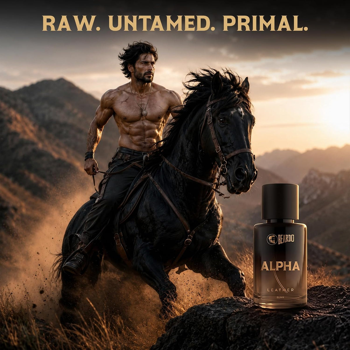 BEARDO Alpha Leather Elixir 30ml | Extrait De Parfum | Leathery Perfume For Men | Long Lasting Perfume | Premium Gift For Man | Gift For Husband | Boyfriend 30