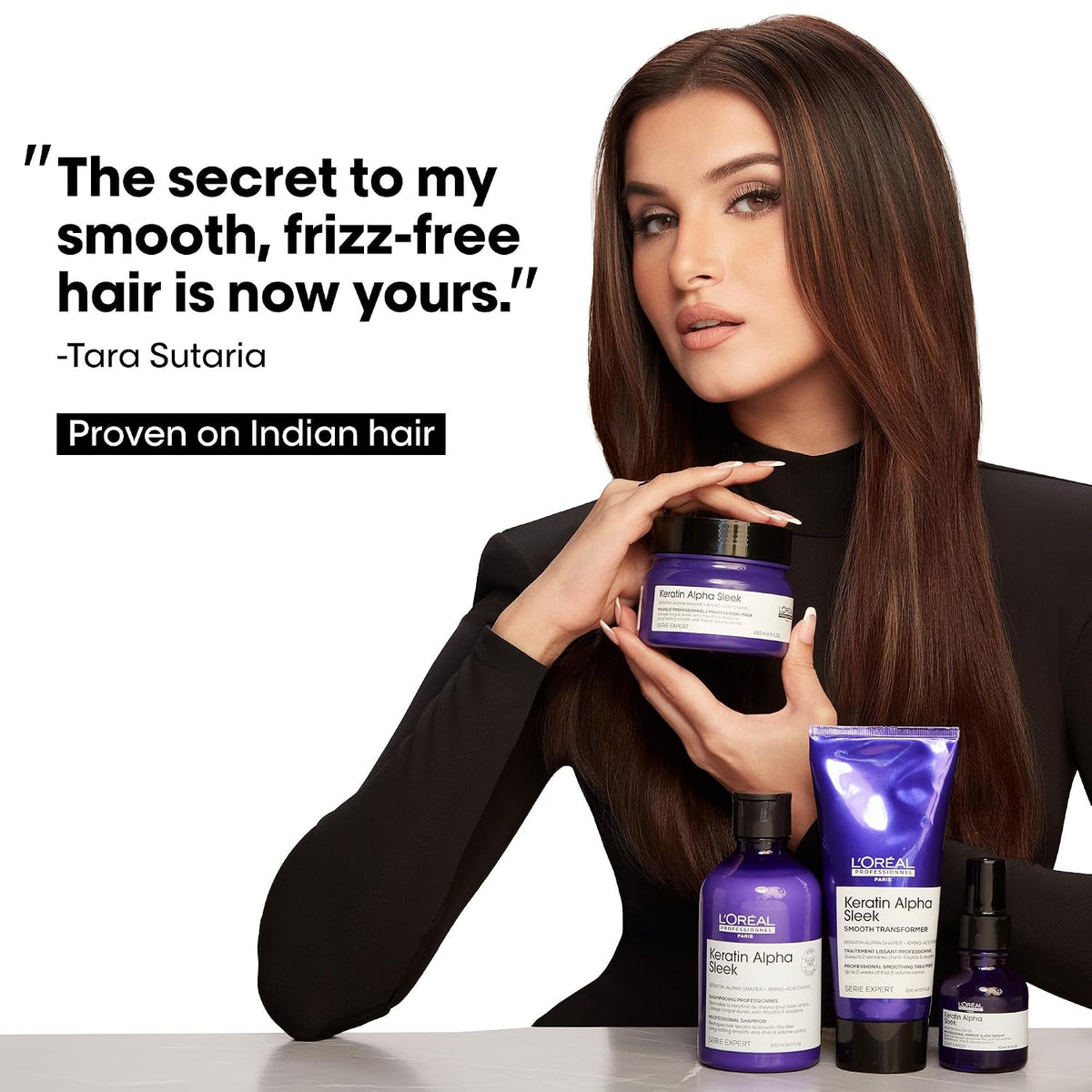 L’Oréal Professionnel Keratin Alpha Sleek Hair Mask for Frizz Control and smoothness | 84% Less frizz, 5X Instant smoothness |Nourishing & smoothing hair mask f