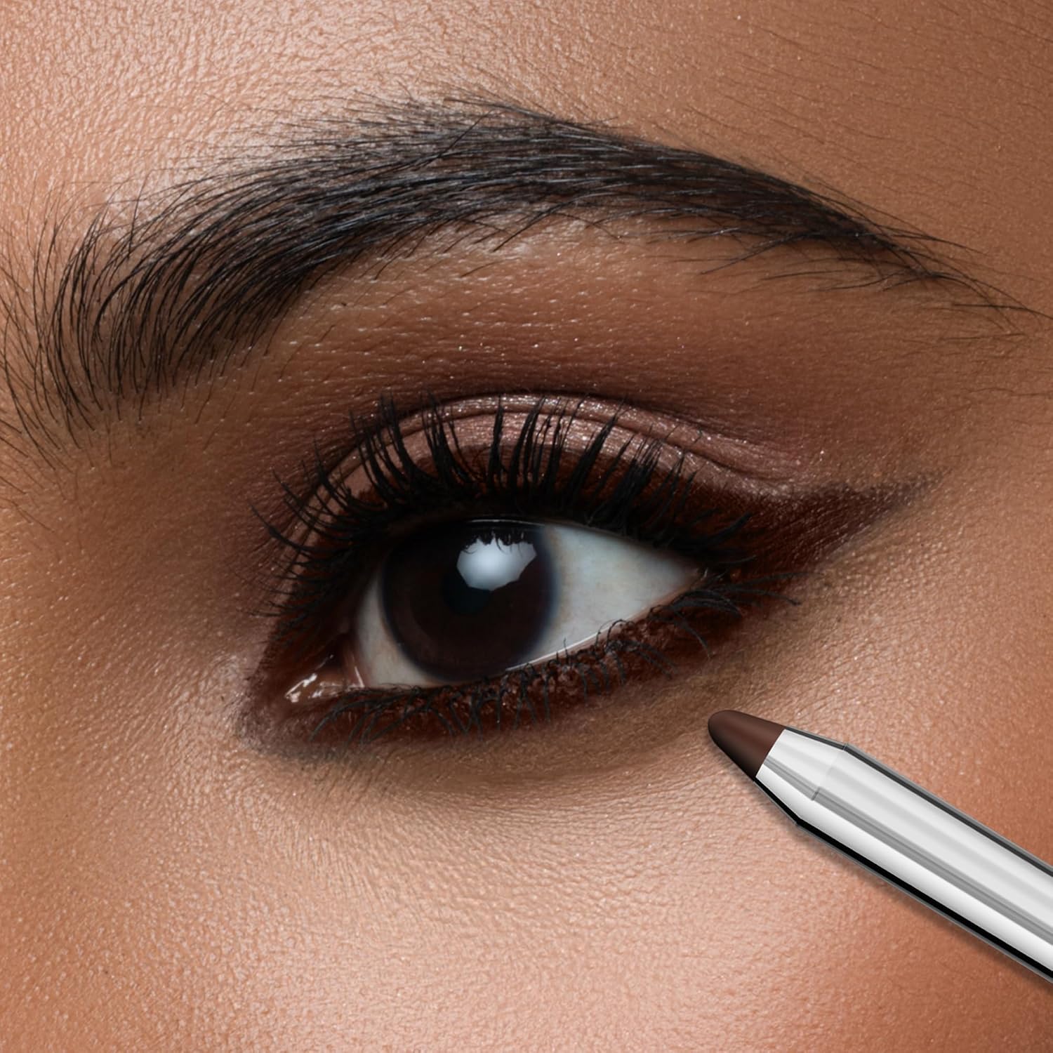 RENEE Midnight Kohl Pencil- Brown | Waterproof, Smudge-proof Kajal With Sharpener | Matte Finish, Long-lasting Upto 24 Hours | One-swipe Application With Vitamin E | 1.5 g
