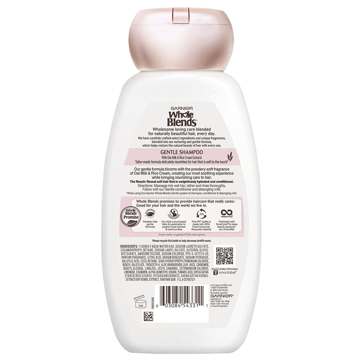 Garnier Whole Blends Gentle Oat Delicacy Shampoo for Sensitive Scalp (12.5 Fl. Oz)