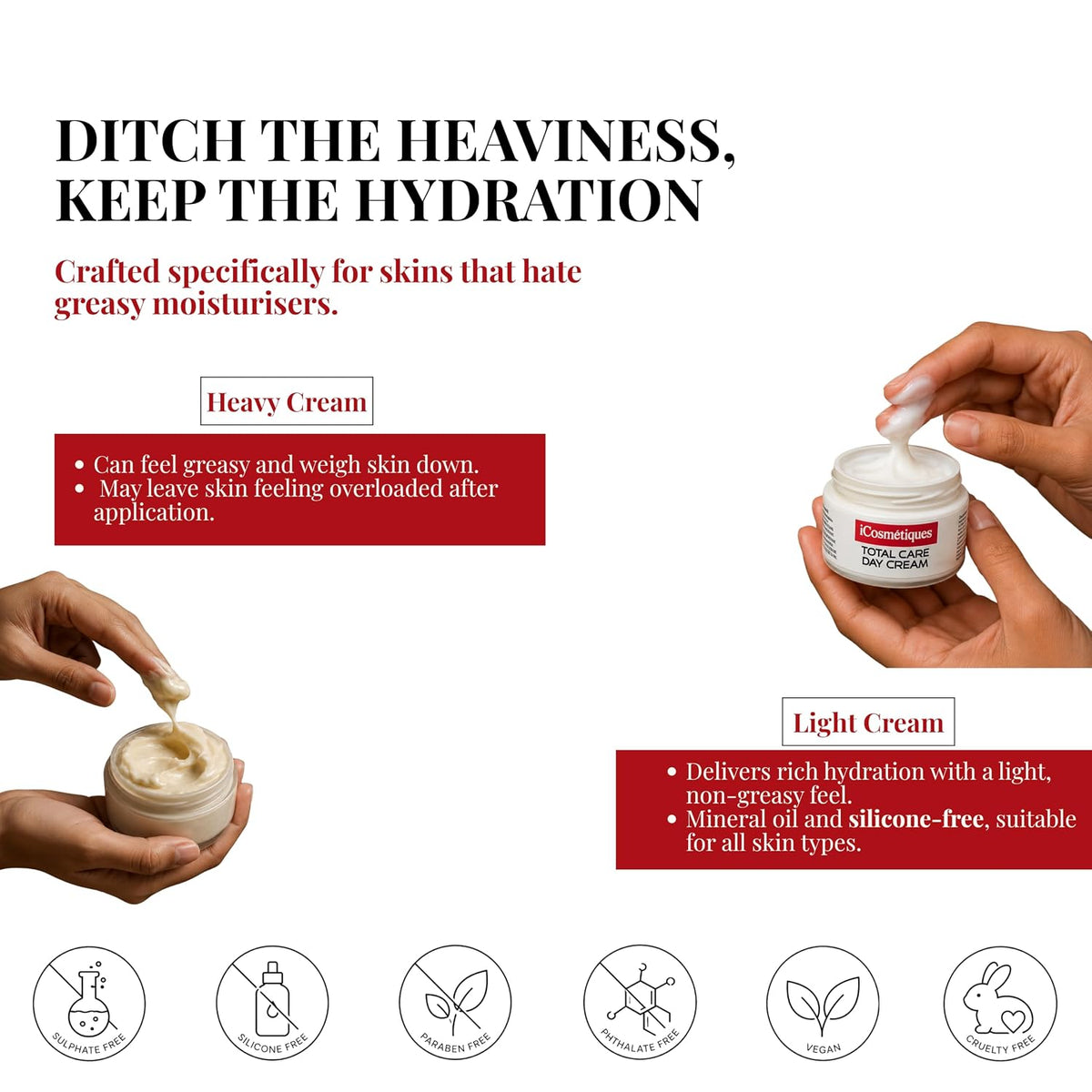 iCosmetiques Radiance Day Cream with SPF | Vit B3, C, E, Shea Butter | 50g