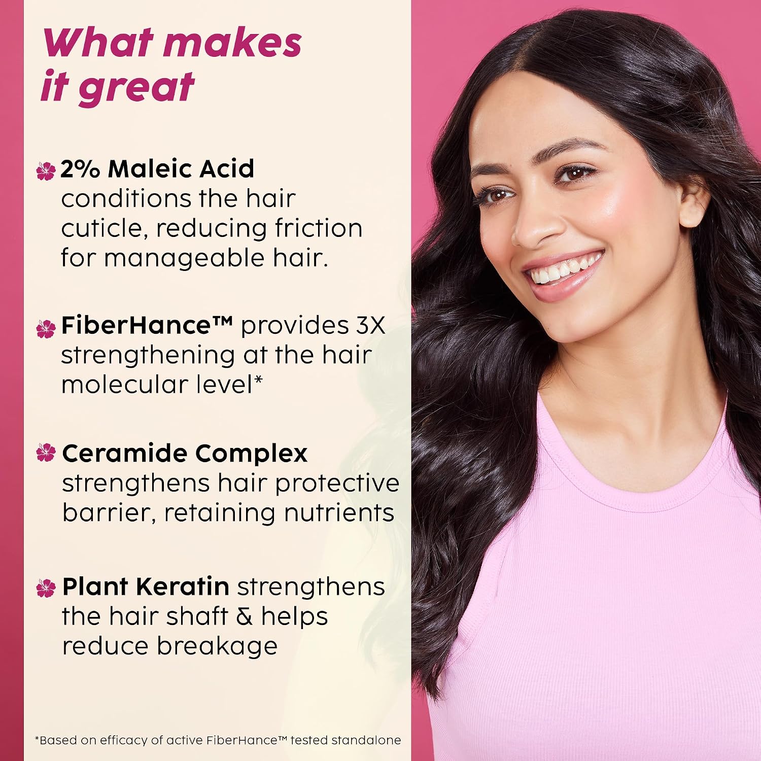 PLIX - THE PLANT FIX Hibiscus Bond Repair 10-in-1 Hair Serum | FiberHance™ | Repairs Damage Hair | Strengthens Keratin Structure | Provides 3X strengthening | 50ml