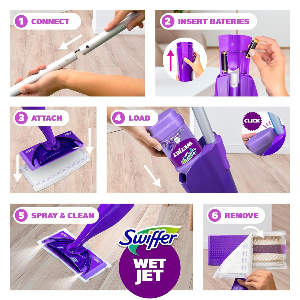 Swiffer Wet Jet Multi Purpose Cleaner with Febreze, lavendar vanilla & comfort