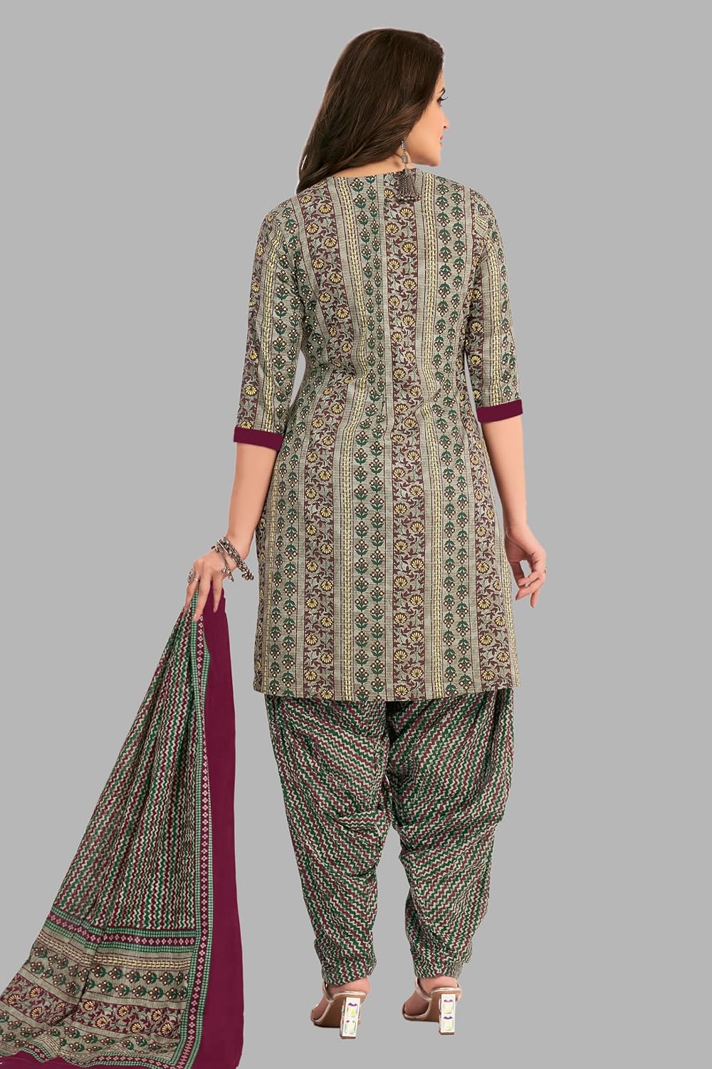 Miraan Cotton Printed Readymade Salwar Suit For Women (MIRAANSANRAN2177)